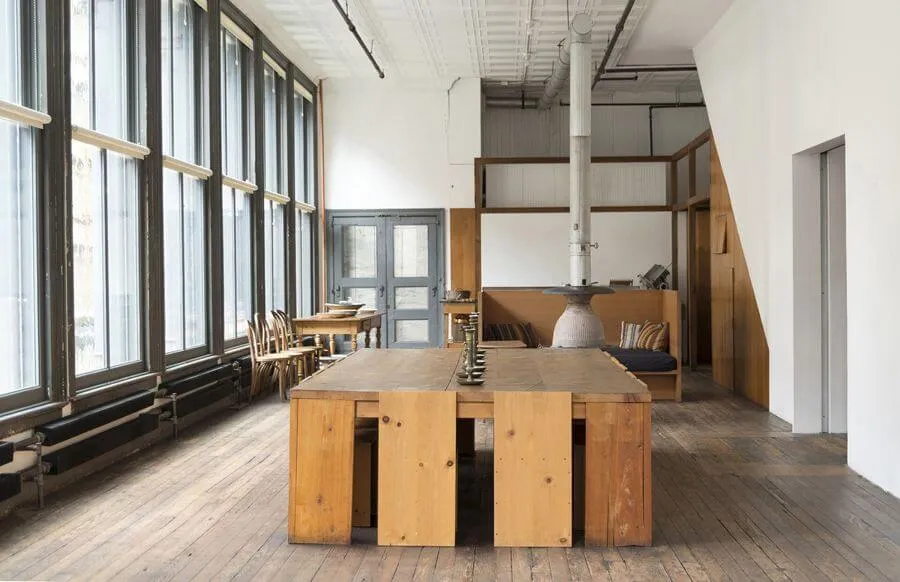 Donald Judd 2nd floor kitchen and dining area 101 Spring Street New York
